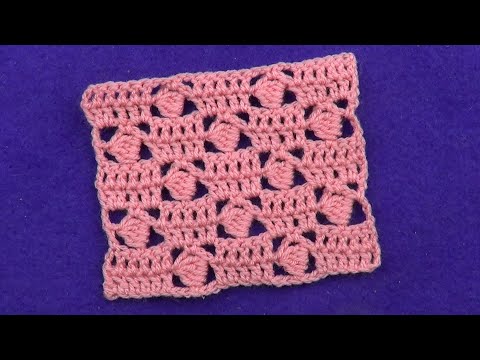 Видео: Ажурный узор Наклонные шишечки – Openwork pattern Inclined clusters