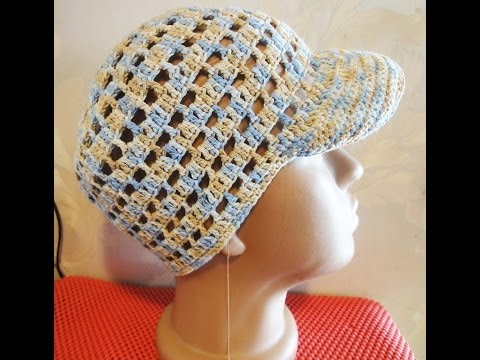 Видео: Шапочка Часть 3  Beanie with a visor for boy Crochet Part 3