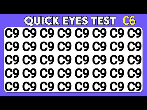 Видео: Быстрый тест на зрение 👀 | Найди лишнее — тест на знание цифр и букв.