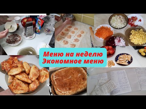 Видео: Экономное и простое меню/Меню на неделю.Что готовила всю неделю
