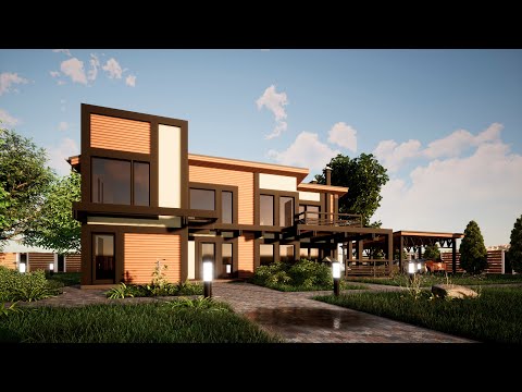 Видео: TWINMOTION 2021.1.4. Индивидуальный жилой дом. Часть 1