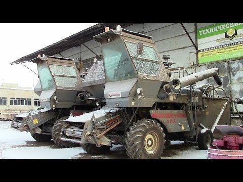 Видео: Комбайны СК-5М1 НИВА-Эффект вернулись с уборки подсолнечника Зима 2017