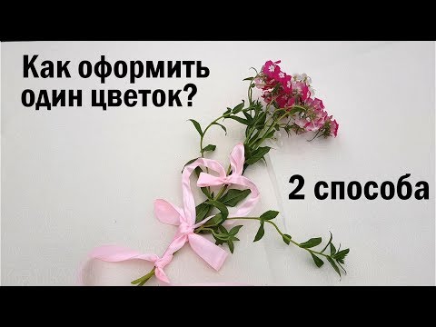 Видео: Как Упаковать Одну Розу Оригинальное оформление одного Цветка 2 способа Искусство Флористики