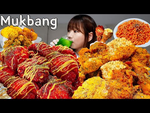 Видео: Sub)Real Mukbang- Острая курица, курица с сыром 🥩 Лапша Булдак 🔥 Хайбол из дыни 🍸 АСМР КОРЕЙСКАЯ ЕДА