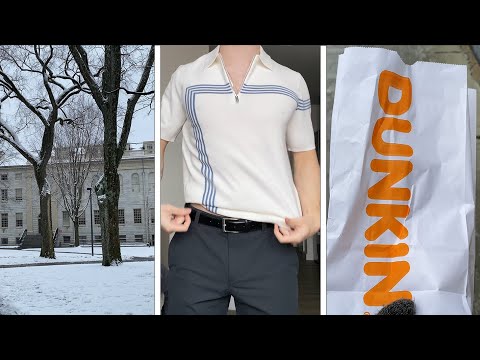 Видео: Гарвардский видеоблог | Покупка новой одежды, поедание пончиков под снегом