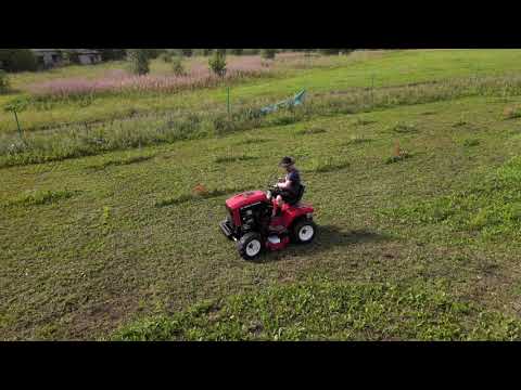 Видео: Митракс Т150. Косил траву, записывал  с коптера