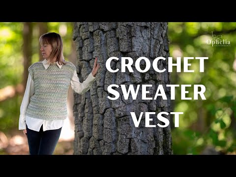 Видео: Учебник по вязанию крючком жилета-свитера // Учебник по вязанию жилета-свитера Greenway