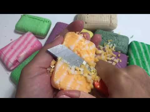 Видео: ASMR Soap/ cutting cubes soap/ режу кубики