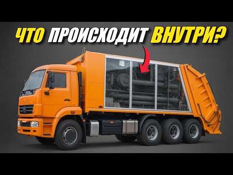 Видео: Что НА САМОМ ДЕЛЕ происходит внутри мусоровоза?