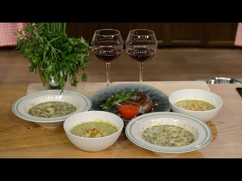 Видео: Суп из мацони. Купаты с томатным сацебели. Зеленый гаспачо по-грузински
