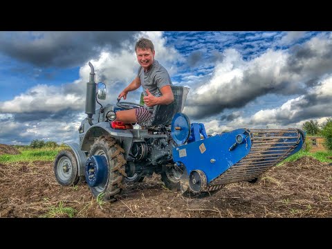 Видео: Картофеля Копалка для МиниТрактора СКАУТ. Сбор Урожая за 30 МИНУТ