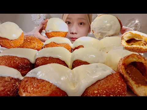 Видео: ASMR Карри хлеб с сыром【русские субтитры】【Mukbang/ Eating Sounds】