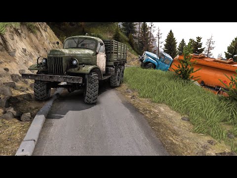 Видео: Короткий ход подвески ЗИЛа 157. Задача вытянуть бензовоз ЗИЛ 130. Карта "Холм". Spintires