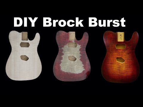 Видео: DIY Brockburst с красителями для кожи — покрасьте верхнюю часть гитары самостоятельно