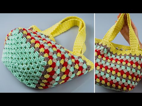 Видео: Очень простая сумка крючком! Пошаговое руководство!