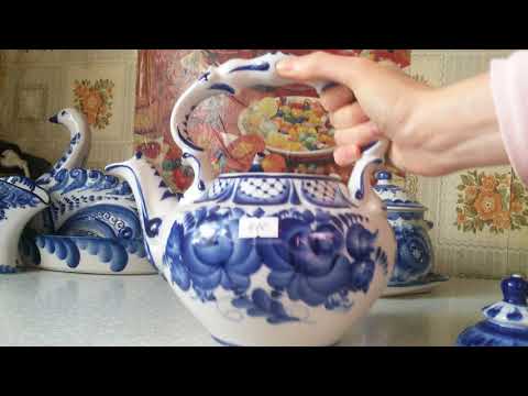 Видео: моя коллекция гжель