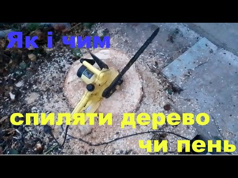 Видео: Як спиляти дерево чи пень
