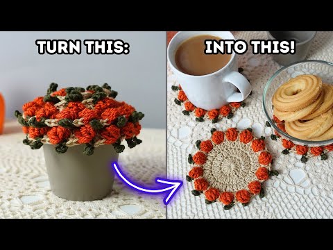 Видео: Подставки из тыквы крючком | Осеннее крючком | Брунатичность