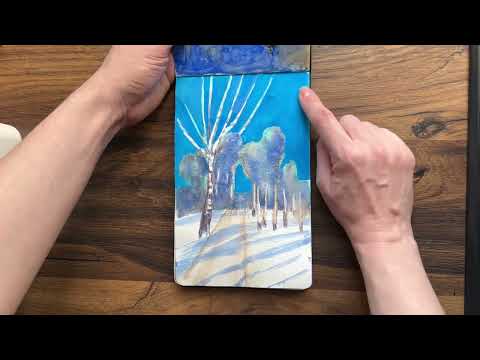 Видео: Moleskine watercolor sketchbook - листалка акварельного блокнота