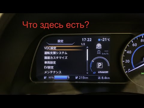 Видео: Панель приборов Leaf ZE1. Что можно настроить? Часть 1.