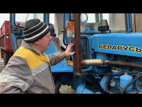 Видео: Мтз 80 обігрів кабіни, розподільник, вихлопна труба.