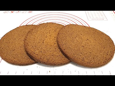 Видео: Медовый, ароматный и нежный  бисквит для торта .