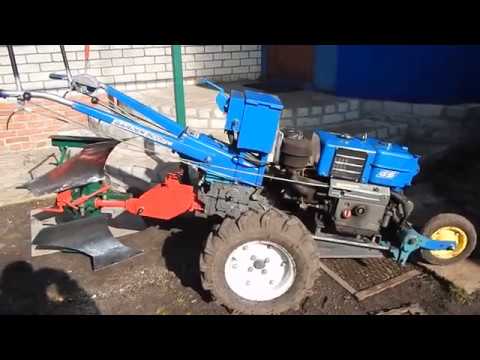 Видео: оборотный плуг для мотоблока. самодельный