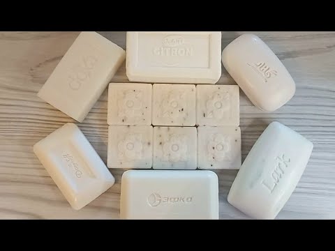 Видео: ASMR SOAP|Cutting White soap|soap carving|асмр мыло|резка мыла