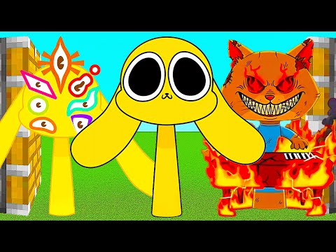 Видео: Я объединил все Sprunki OC в Keyboard Cat и Chikn Nuggit с фазы 1 по фазу 3 в Minecraft