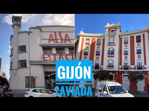 Видео: # 376  Хихон. Районы Хихона. Лавиада. Laviada. Gijón. Asturias. Север Испании. Астурия