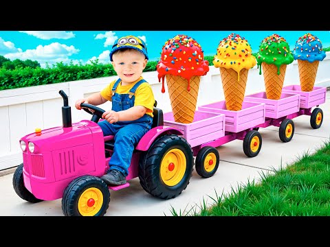 Видео: Грузовик с Мороженым 🍦 и другие видео с Ромой и Оливером