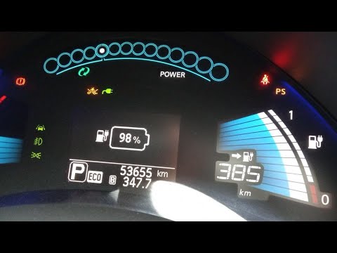 Видео: Тест на дальность Nissan Leaf 2016 с батареей 40кВтч по обычным дорогам