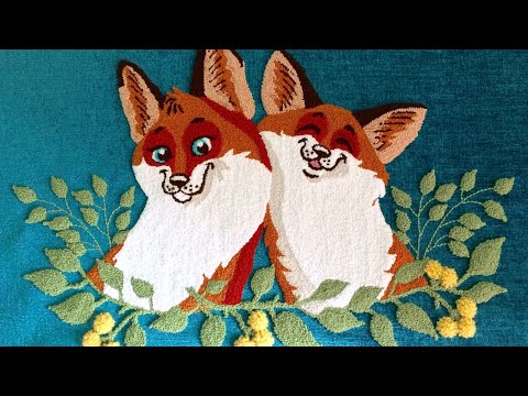 Видео: Обзор. Декоративная подушка. Ковровая вышивка.