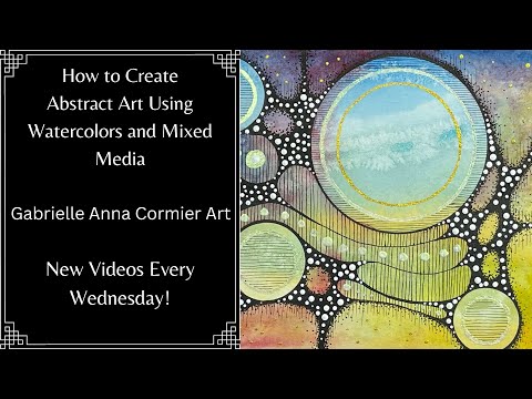 Видео: Как создавать абстрактное искусство с помощью акварели и смешанной техники | Интуитивное нейрогра...