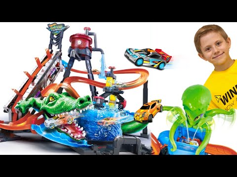 Видео: Автомойки и МАШИНКИ Hot Wheels меняющие цвет - Машинки Хот Вилс против КРОКОДИЛА и ОСЬМИНОГА