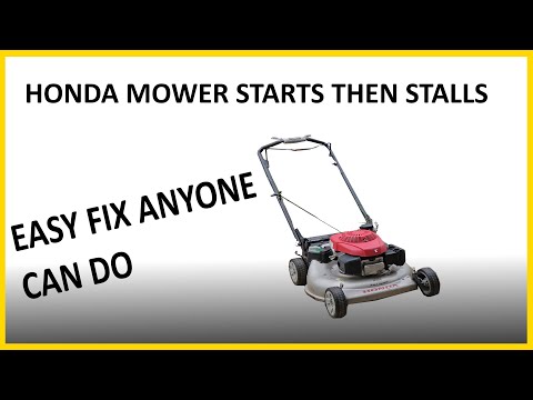 Видео: Газонокосилка Honda заводится и глохнет. Легко исправить.