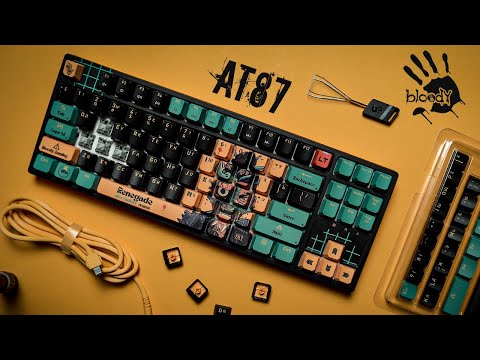 Видео: Киберпанк с Alpha-переключателями - Обзор игровой клавиатуры Bloody AT87