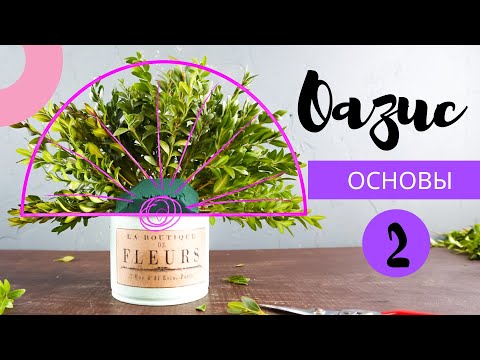 Видео: Основы Флористики. Работа с оазисом.Часть 2. Полусфера.