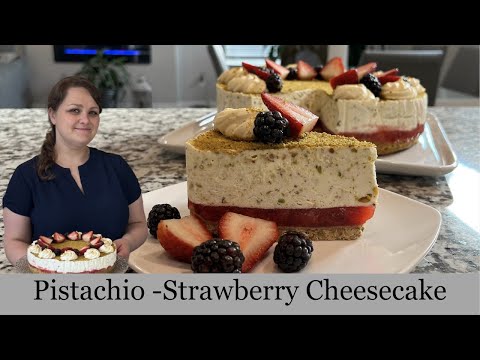 Видео: Pistachio - Strawberry Cheesecake (Фисташково - Клубничный Чизкейк)