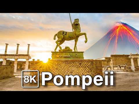Видео: Помпеи 8K Прогулка по городу, который убил вулкан