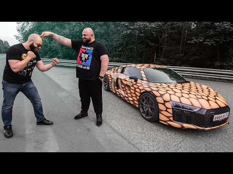 Видео: 850 л.с. Audi R8 Twin Turbo vs 840 л.с. BMW M5 F90. Гоша VS Гурам