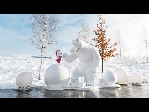 Видео: Маша и Медведь в "Зарядье"! 🥳❄️ Не пропустите! 🥳❄️
