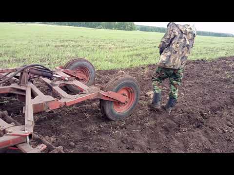 Видео: Испытания самодельной дисковой бороны.