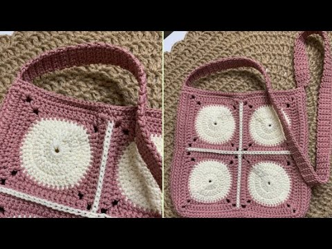 Видео: Сумка крючком из бабушкиных квадратов.