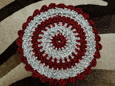 Видео: Красивая круглая СИДУШКА простым узором. Вязание крючком 2021.