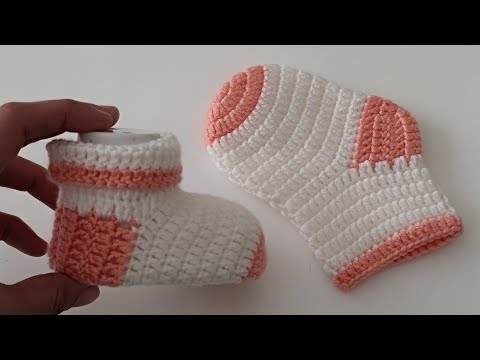Видео: 👌Суперпростая схема вязания детской обуви крючком для начинающих - Как связать детские туфли крючком