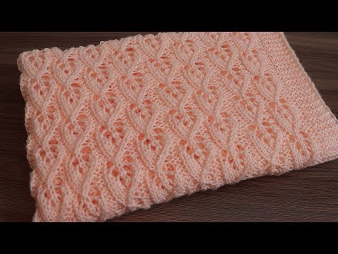 Видео: Детский плед с ажурным узором.Часть №2