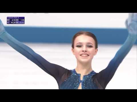 Видео: Каскад Щербаковой, который вознес ее на 1-е место в КП на командном ЧМ по фигурному катанию