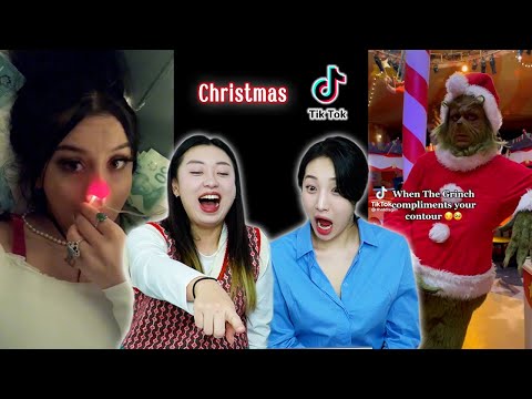 Видео: Корейские девушки реагируют на «Забавные рождественские тик-токи»