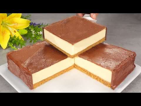Видео: Всего 3 ингредиента! Новый десерт за 5 минут! без духовки, без желатина, без муки!